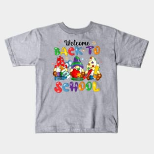 Welcome Back To School Gnomes First Day Of School Kids T-Shirt